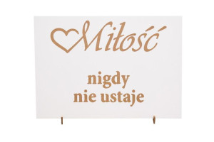 Tabliczki 12 szt hymn o miłości 21x30 ślub wesele