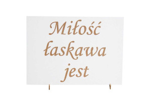 Tabliczki 12 szt hymn o miłości 21x30 ślub wesele