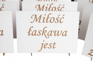 Tabliczki hymn o miłości 21x30 ślub wesele