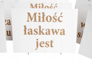Tabliczki 16 szt hymn o miłości 30x42 ślub wesele