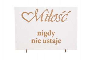 Tabliczki 10 szt hymn o miłości 21x30 ślub wesele