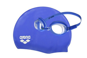Zestaw okulary czepek junior arena pool set