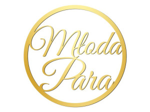 Koło Młoda Para Złote Lustro ślub 40cm