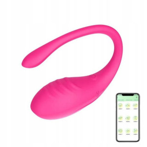 Jajko Stymulujące Wibrator W Prążki Z Aplikacją Dildo Dla Par
