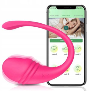 Jajko Stymulujące Z Pierścieniami Wibrator Z Aplikacją Dildo Dla Par
