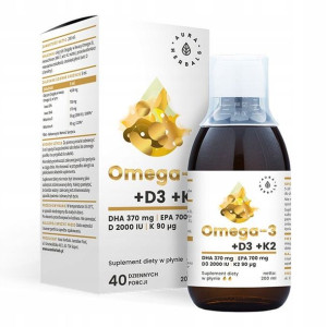 Omega 3 (DHA i EPA) z Witaminą D3 i Witaminą K2 MK