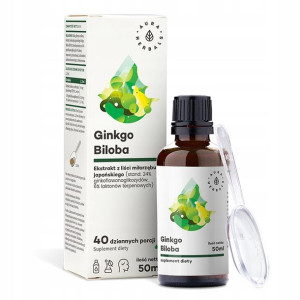 AURA Ginkgo Biloba MIŁORZĄB ekstrakt 50ml KROPLE