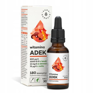 Aura Herbals Witamina A D3 E K2-mk7 Odporność 30ml