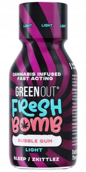 Green Out Fresh Bomb Bubble Gum Light Shot Cbd