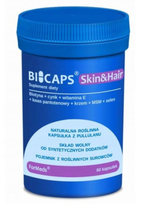 Bicaps Skin&hair Biotyna Cynk Wit E Krzem Selen 60