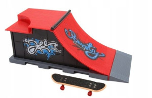 Zestaw Fingerboard Rampa Skatepark + Deskorolka