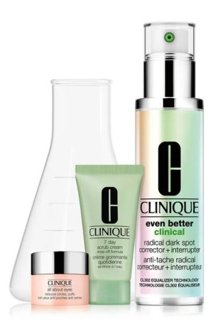 Clinique Dark Spot Corrector+ Interrupter 50ml+ 7 day Scrub+ All About Eyes