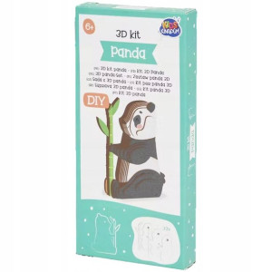 Figurka Kreatywna Model 3D Składany Panda