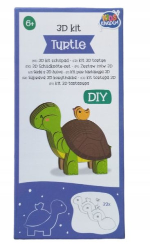 Figurka Kreatywna Model 3D Składany Żółw