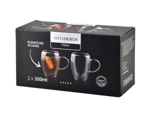Peter Kpl.2 Kubków Termicznych 350 Ml/ Podwójne Ścianki