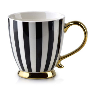 Kubek 400 Ml Na Złotej Nóżce /cristie Stripes