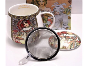 Queen Kubek Beczułka Zaparzacz Alfons Mucha Jesień