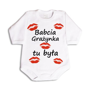 Babcia (imię) tu była - body niemowlęce - 92 dł