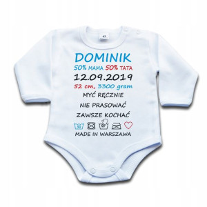 BODY z własnym nadrukiem METRYCZKA Prezent - 86 dł