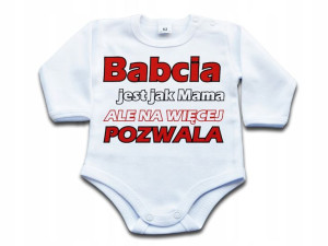 Babcia jest jak Mama - body niemowlęce - 74 dł