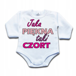 Bodziak z napisem Jaka piękna taki czort - 68 dł