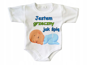 Jestem grzeczny jak śpię - body niemowlęce - 74