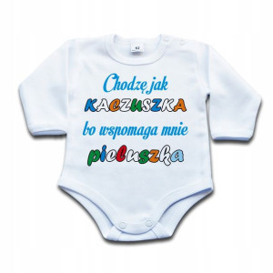 Zabawne BODY z napisem Chodzę jak kaczuszka 86 dł