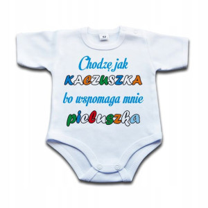 Zabawne BODY z napisem Chodzę jak kaczuszka 68 kr