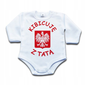 Kibicuję z tatą BODY niemowlęce POLSKA kibic 86 dł