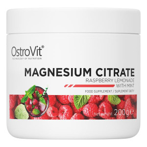 OSTROVIT Cytrynian Magnezu O Smaku Lemoniady Malinowej W Proszku 200 g