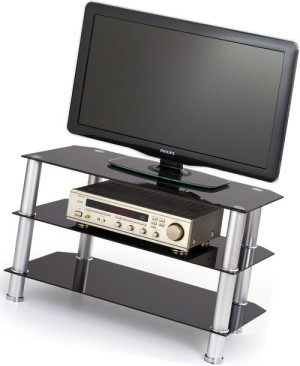 Szklany Stolik Rtv Pod Telewizor Tv Meble = Czarny