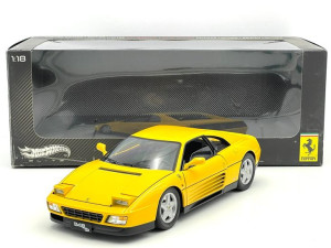 Ferrari 348 tb - 1989, yellow Hot Wheels Elite 1:18