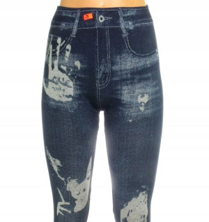 S/M klasyczne legginsy a la jeans 86203