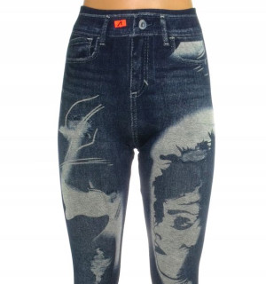 S/M klasyczne legginsy a la jeans 86201