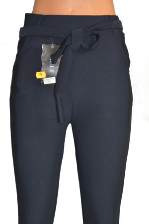 XL/XXL spodnie damskie z wiązanym paskiem 86312
