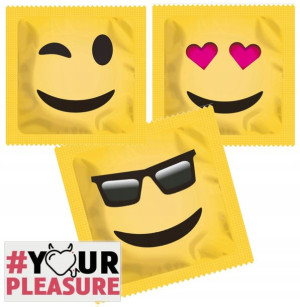 Śmieszne Prezerwatywy Z Wypustkami Emoji Zestaw 10 Sztuk