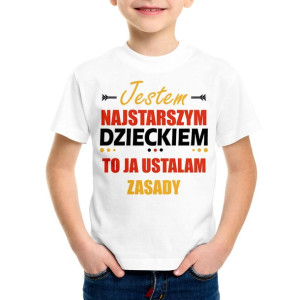Jestem najstarszym dzieckiem - koszulka dziecięca - 7-8