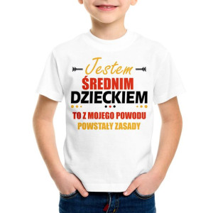 Jestem średnim dzieckiem - koszulka dziecięca - 3-4