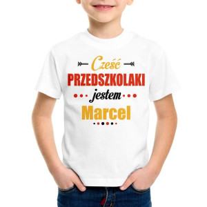 Cześć przedszkolaki jestem (imię) - koszulka - 5-6