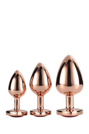 Gleaming Love Rose Gold Plug Set