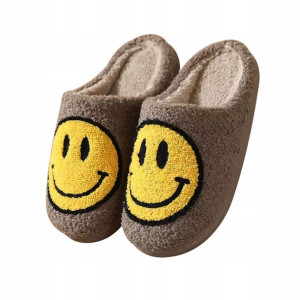 Kapcie Ciepłe Klapki Smiley Minka Uśmiech 41-42