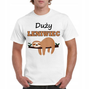 Duży leniwiec KOSZULKA MĘSKA tshirt - XL