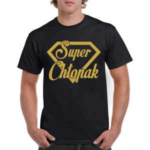 Czarna koszulka SUPER CHŁOPAK - XL