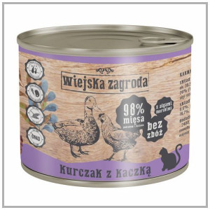 Wiejska Zagroda karma mokra dla kota. Kurczak z kaczką 200g.