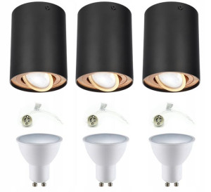Oprawa Natynkowa Mat Walec Tuba Ruchoma + Led Gu10