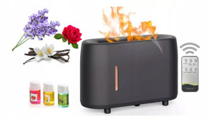 Nawilżacz Powietrza Kominek Aroma Płomień + Olejki
