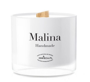 Malina. Duża Świeca Sojowa 310 ml.