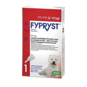 Fypryst Roztwór Do Nakrapiania Psów 2-10 kg 67 mg/0,67 ml 1 Pi