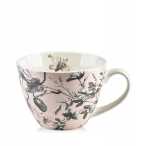 Kubek porcelanowy ROMAIN różowy 450 ml