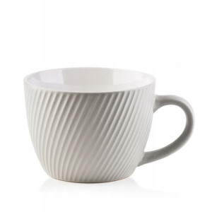 Kubek ceramiczny SALLY LINES GREY 480 ml